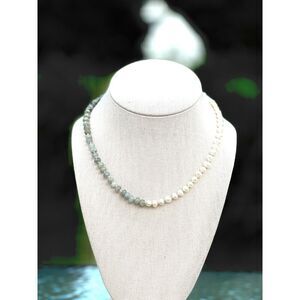 18K Gold Ocean Harmony Labradorite and Freshwater Pearl Necklace